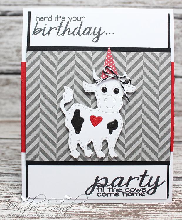 Frantic Stamper Precision Die - Stitched Cow