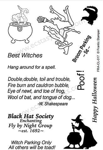 Frantic Stamper Clear Stamp Set - Best Witches
