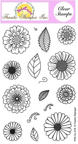 Frantic Stamper Clear Stamp Set - Fabulous Florals