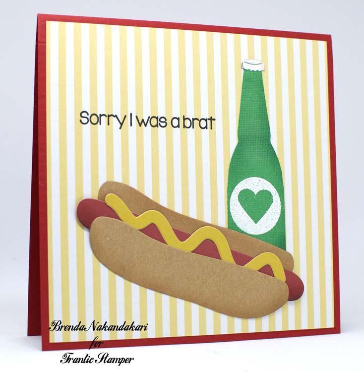 Frantic Stamper Clear Stamp Set - Hot Dog Sentiments