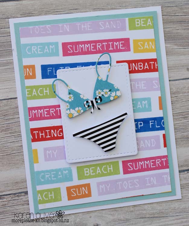 Frantic Stamper Clear Stamp Set - Retro Label Maker Summertime Sentiments