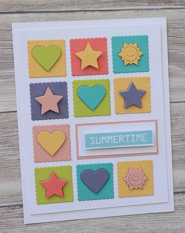 Frantic Stamper Clear Stamp Set - Retro Label Maker Summertime Sentiments