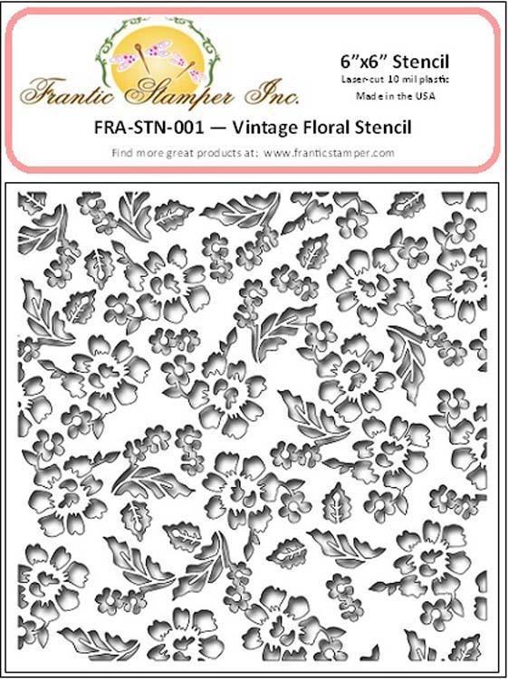 Frantic Stamper - 6"x6" Stencil - Vintage Floral