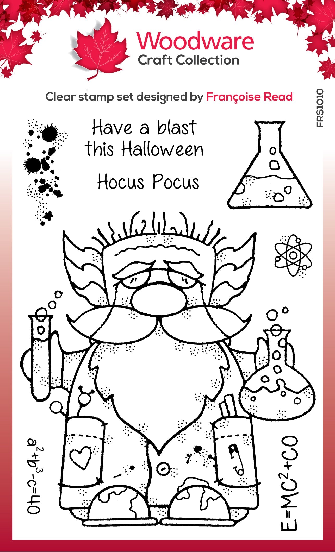 Woodware Clear Singles Professor Gnome 4 in x 6 in Stamp Set