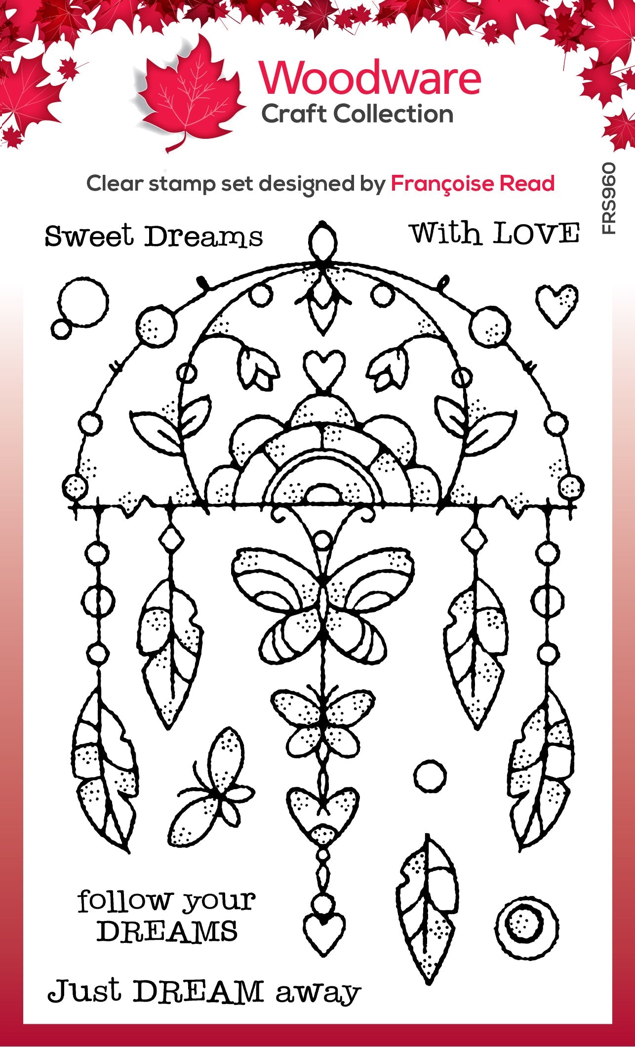 Woodware Clear Singles Garden Dream Catcher 4 in x 6 in Stamp