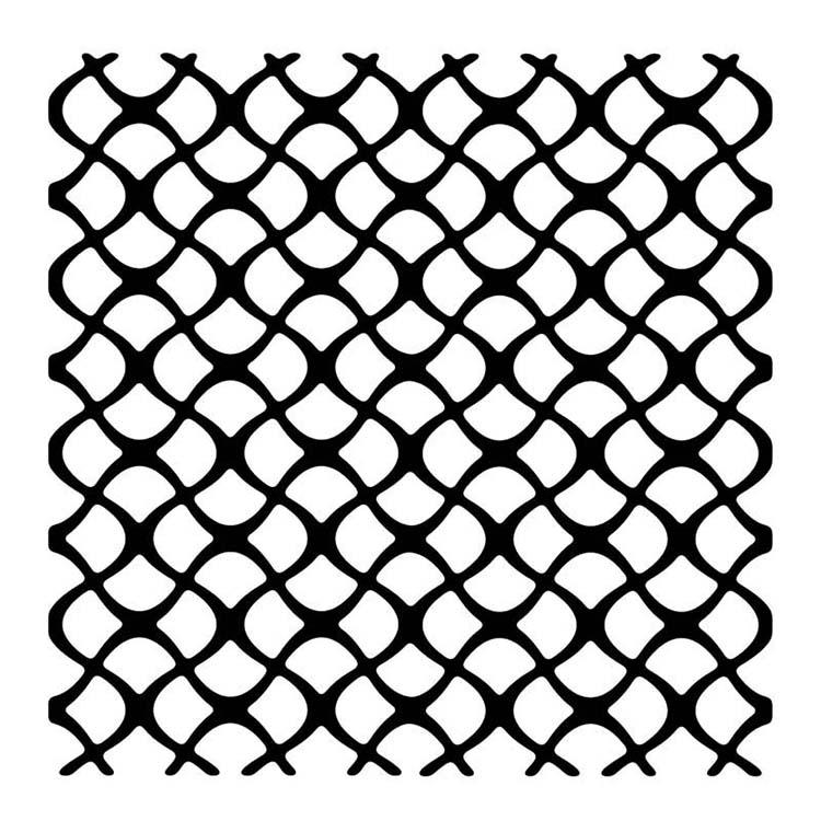 Woodware 6" x 6" Stencil Scaly Mesh
