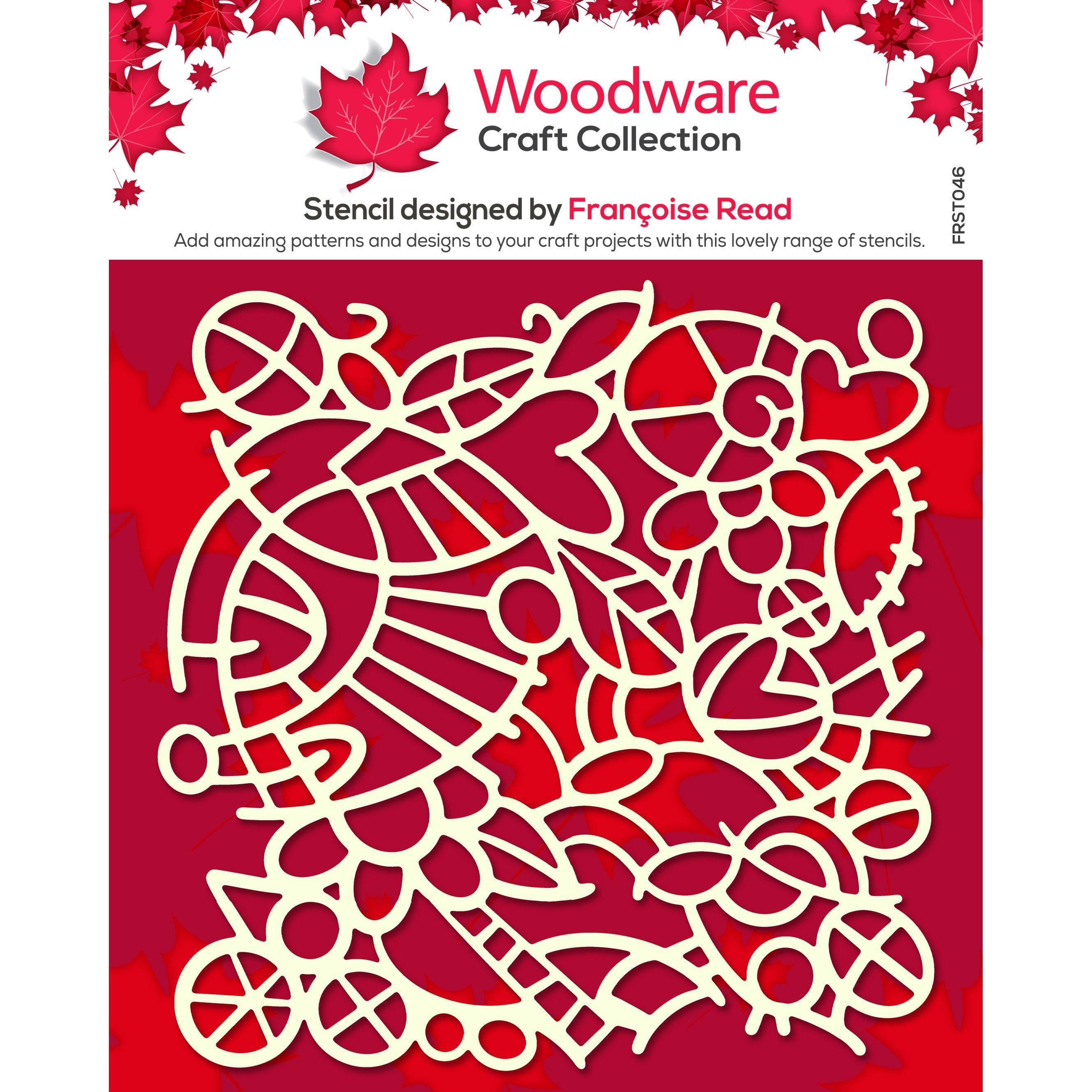 Woodware Doodle Mesh 6.8 in x 6.8 in Stencil