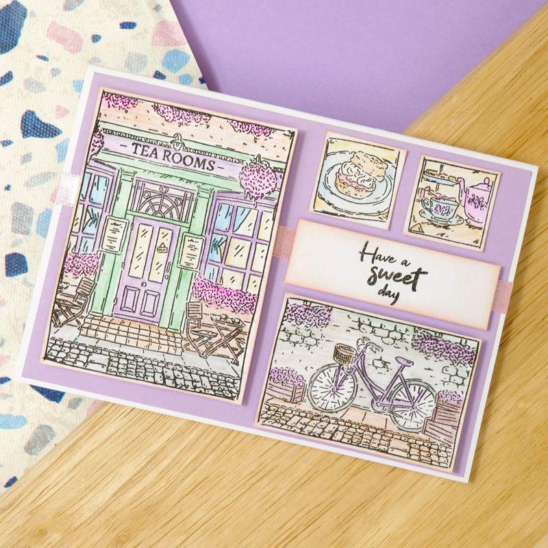 For the Love of Stamps - Tea Rooms A6 Stamp Set