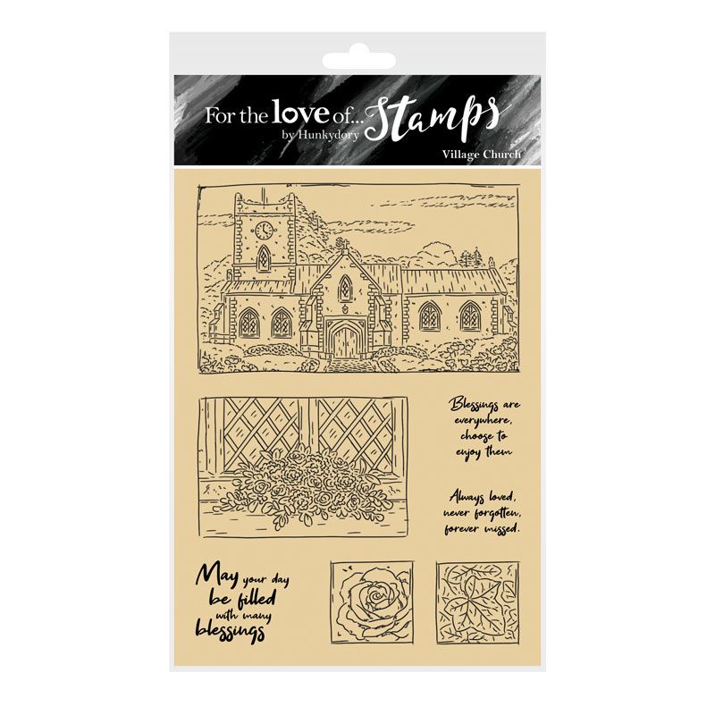 For the Love of Stamps - Village Church A6 Stamp Set