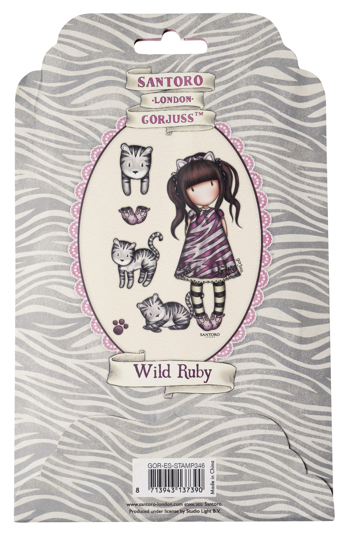 GOR Cling Stamp Wild Ruby Gorjuss 120x170x5mm 5 PC nr.346