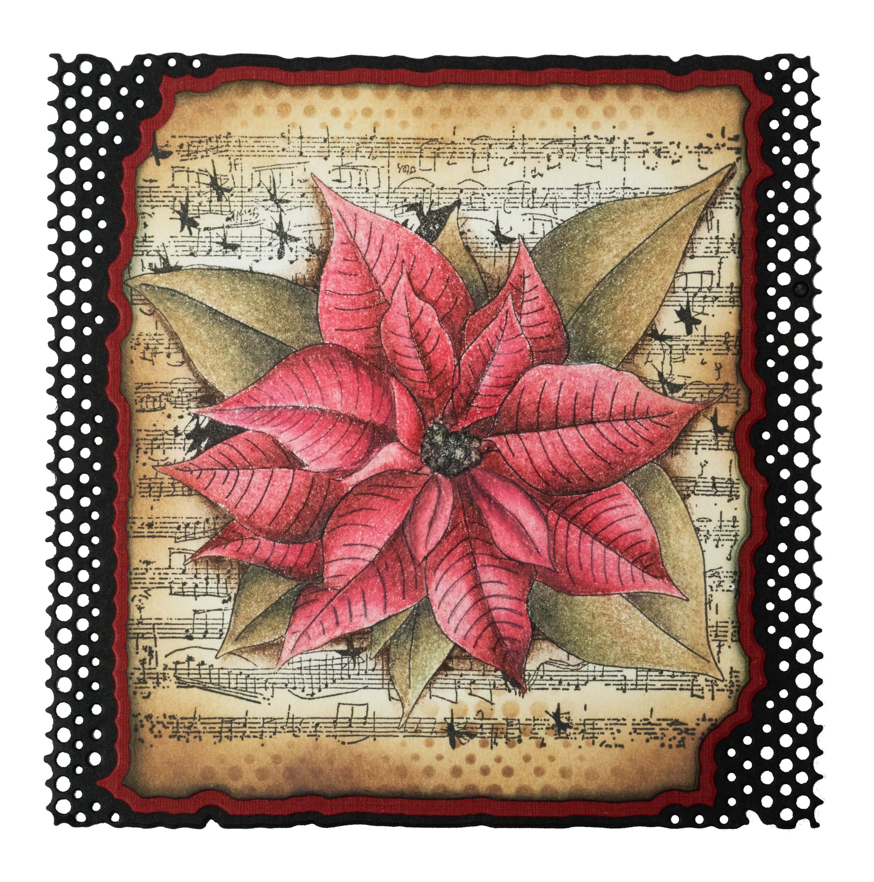 SL Clear Stamp Poinsettia Grunge Collection 130x130x3mm 1 PC nr.319