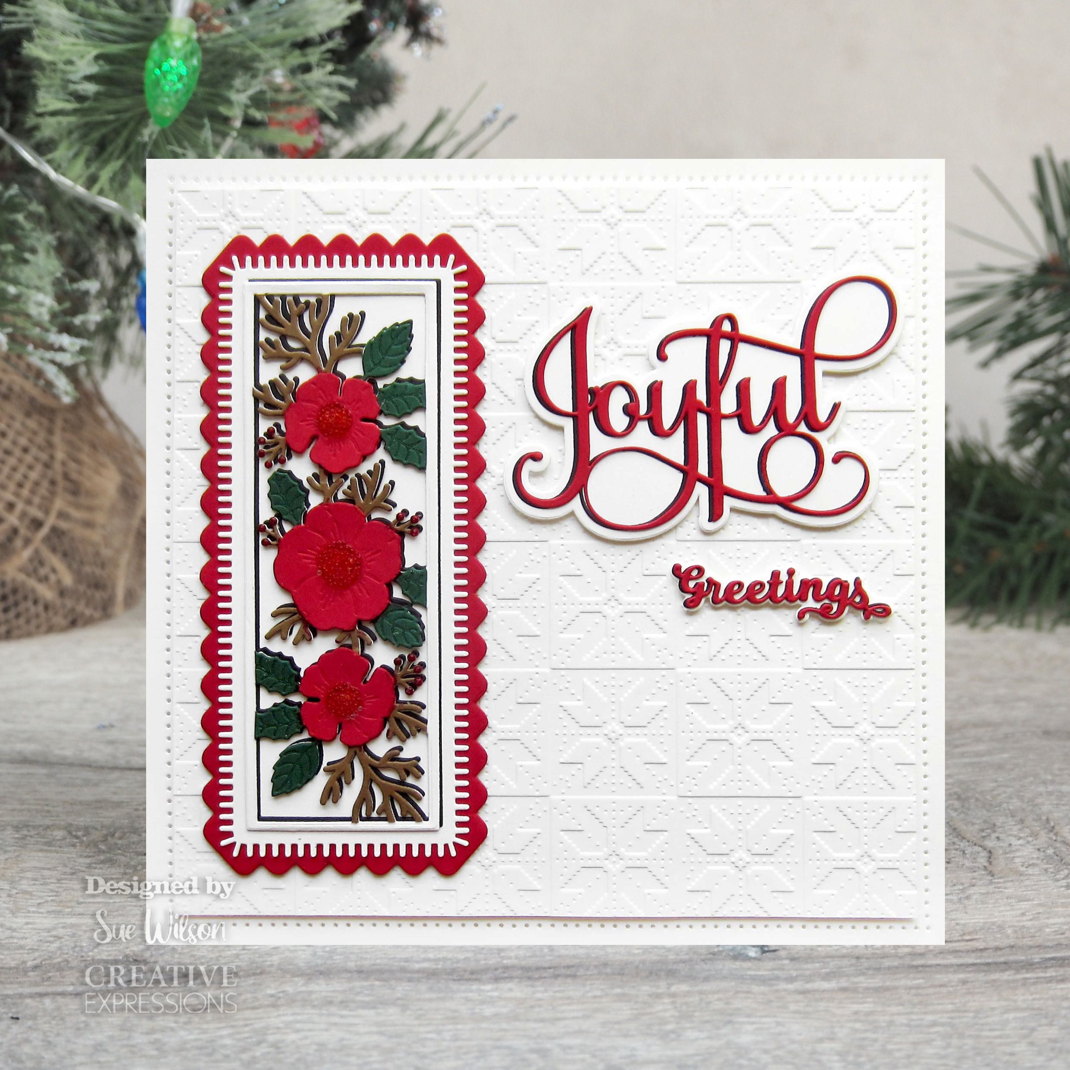 Creative Expressions Sue Wilson Festive Christmas Rose Floral Panels Craft Die