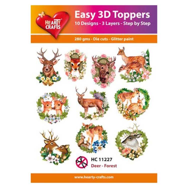 Hearty Crafts Easy 3D Toppers Deer - Forest