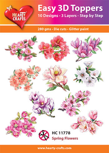 Hearty Crafts Easy 3D Toppers - Spring Flowers