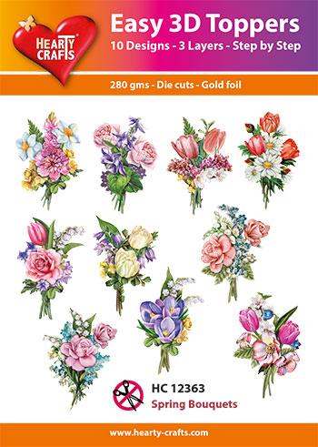 Easy 3D Toppers - Spring Bouquets