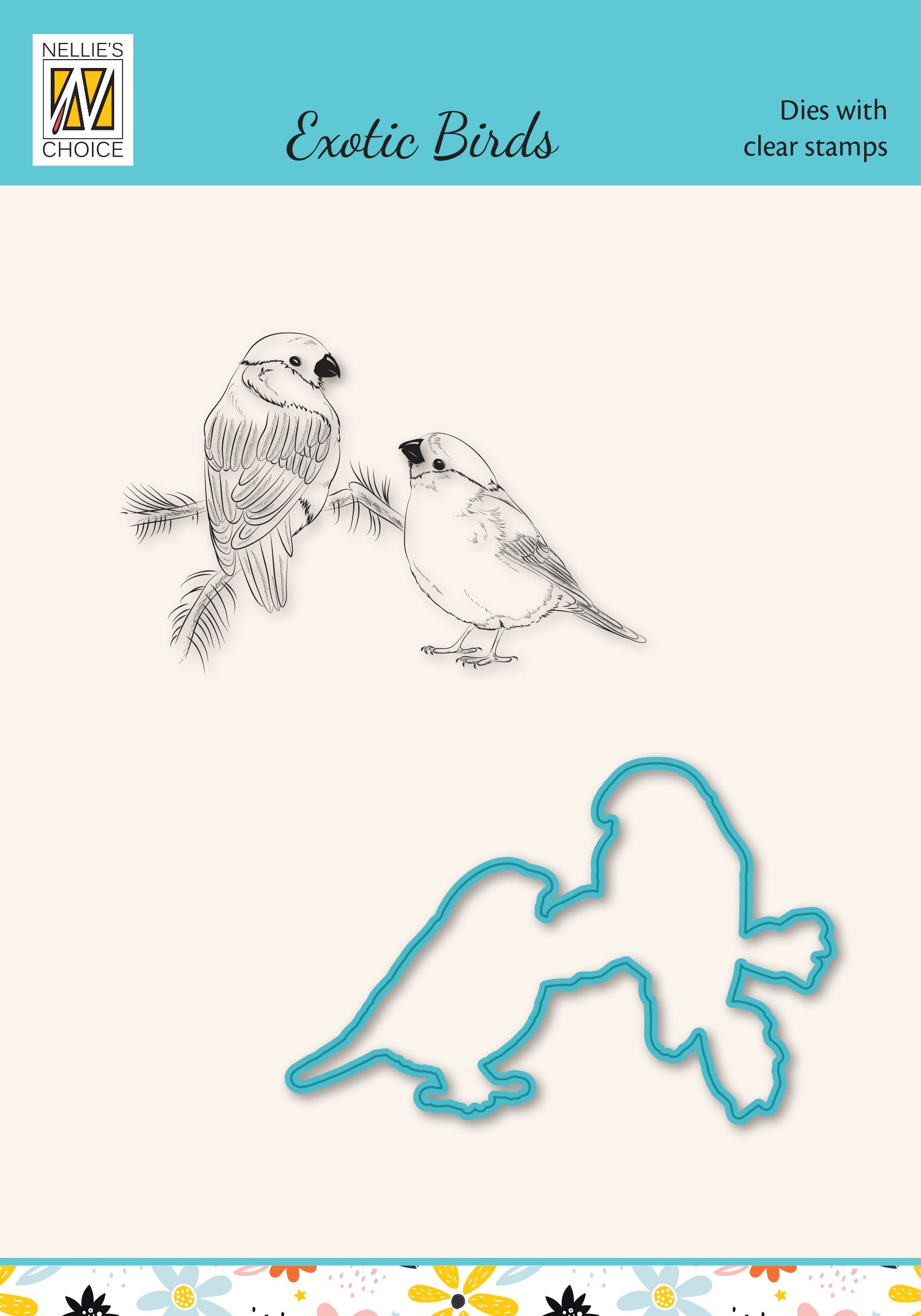 Nellie's Choice Die & Stamp Set - Exotic Birds Series - Sporophila