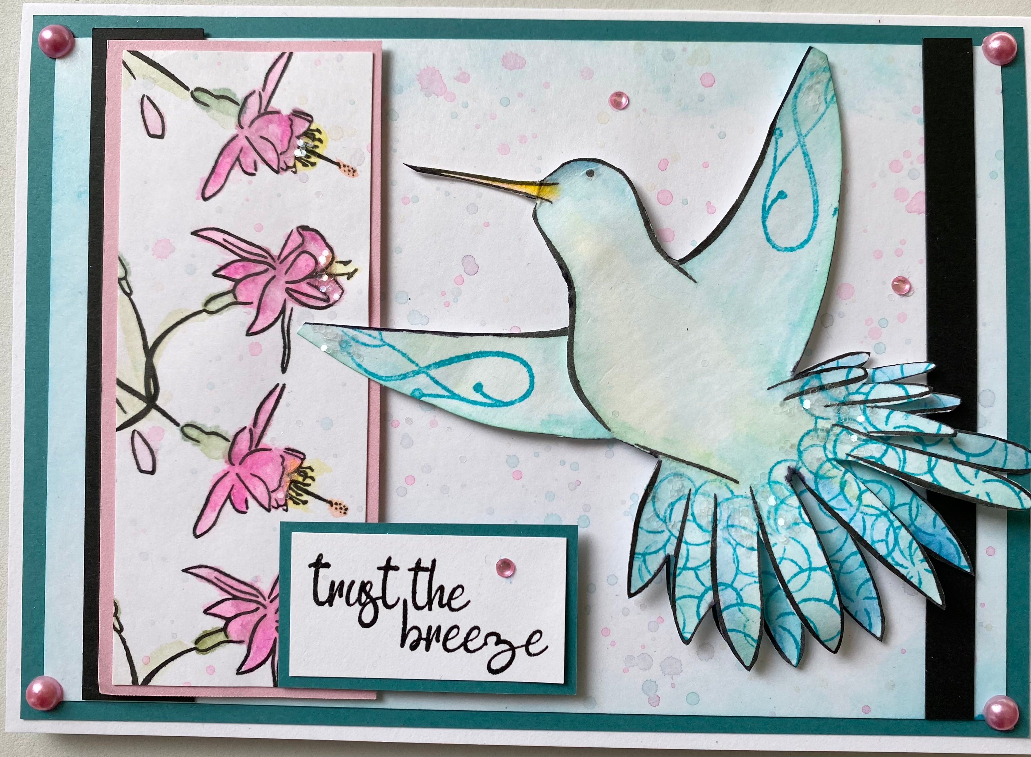 Creative Expressions Bonnita Moaby Blossoms In Flight 6 in x 8 in Clear Stamp Set