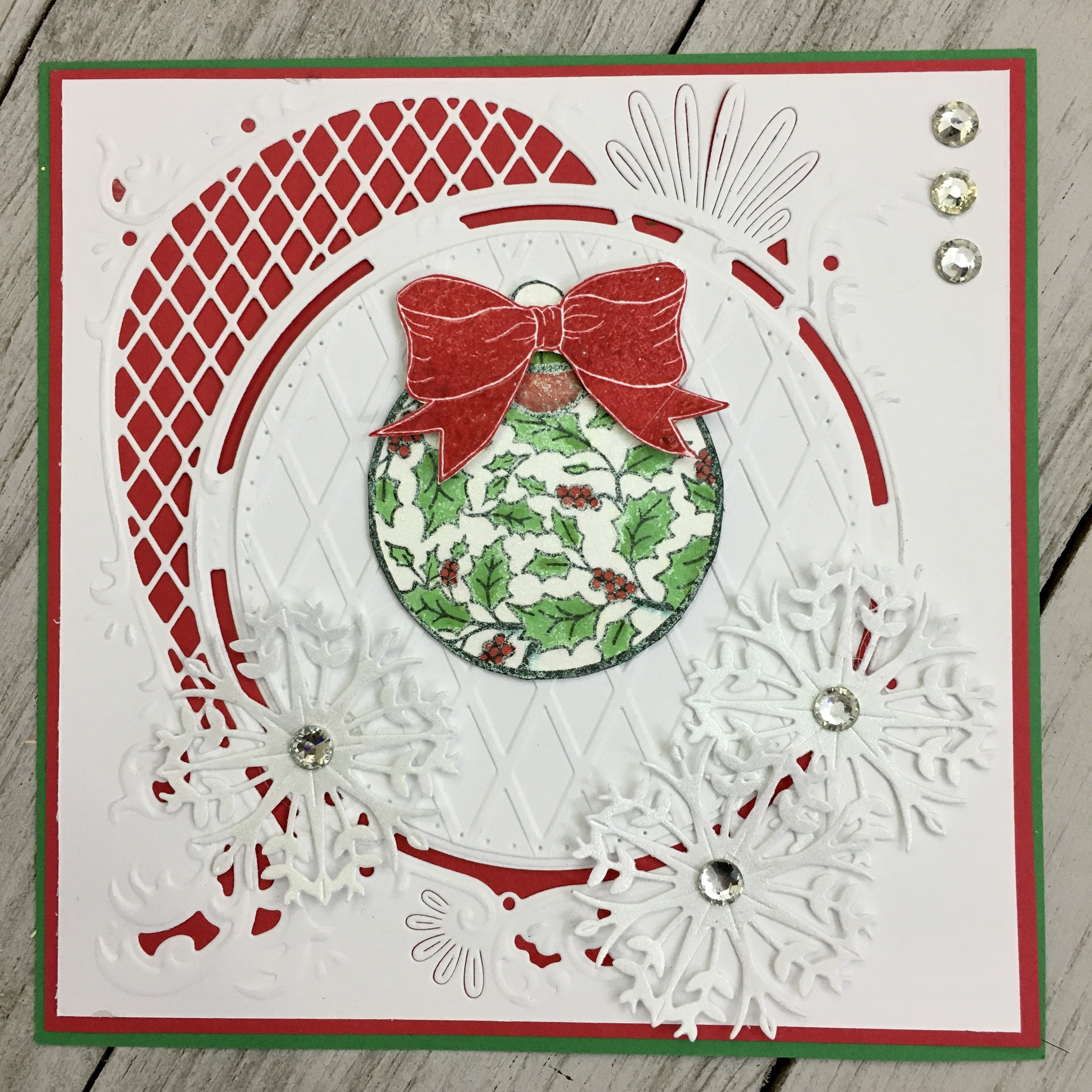 Holly Ball Rubber Cling Stamp