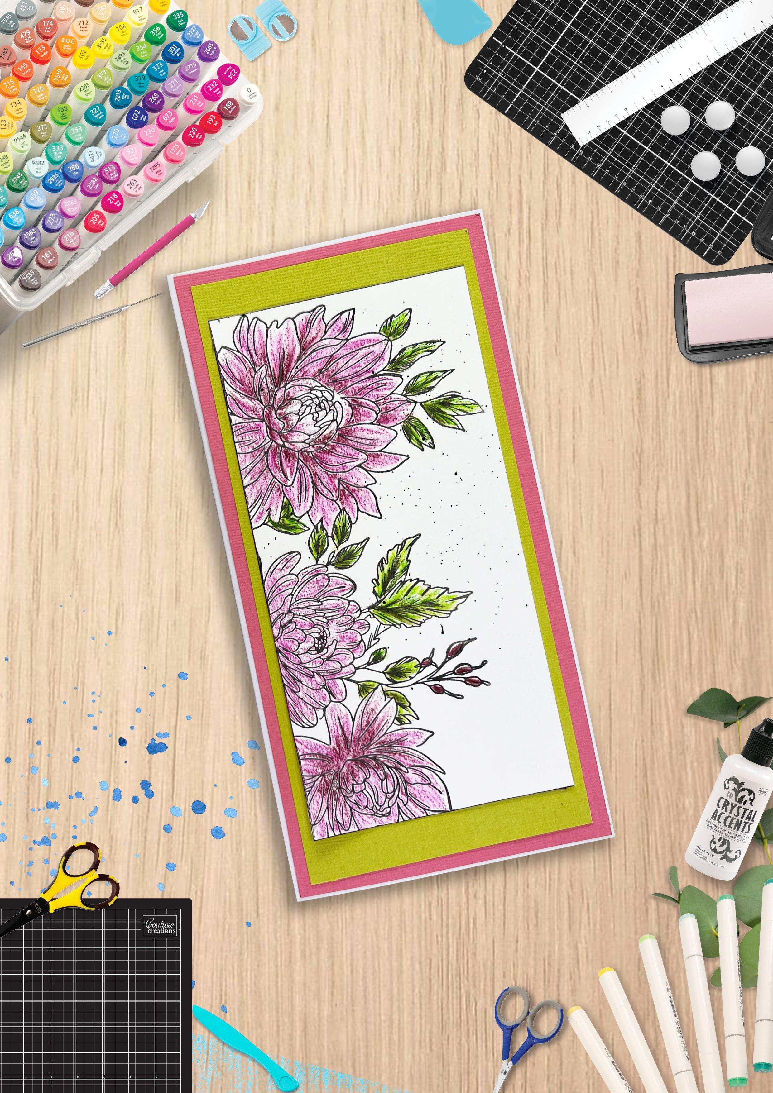 GoLetterPress Impression Stamp - Stamp 7 - You are Amazing Floral