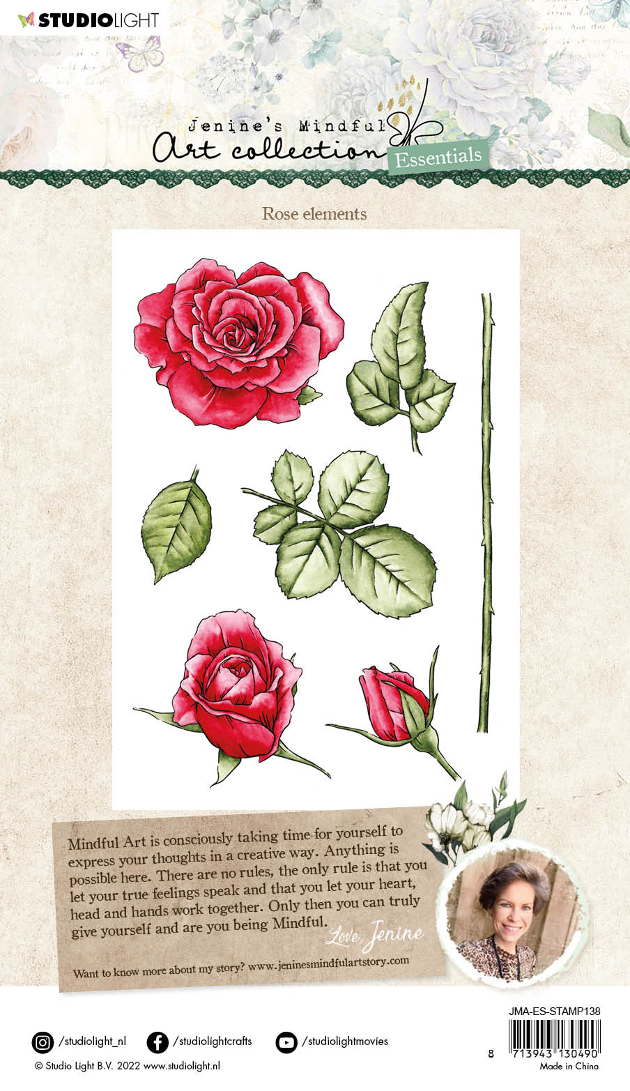 JMA Clear Stamp Rose Elements Essentials 148x210x4mm 1 PC nr.138