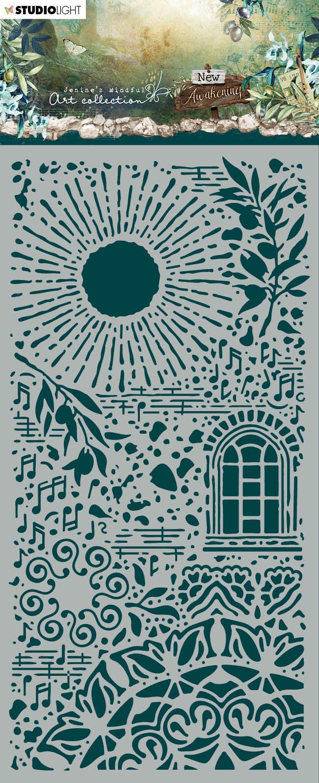 JMA Mask Sun, Window, Branches, Music New Awakening 110X220mm nr.05