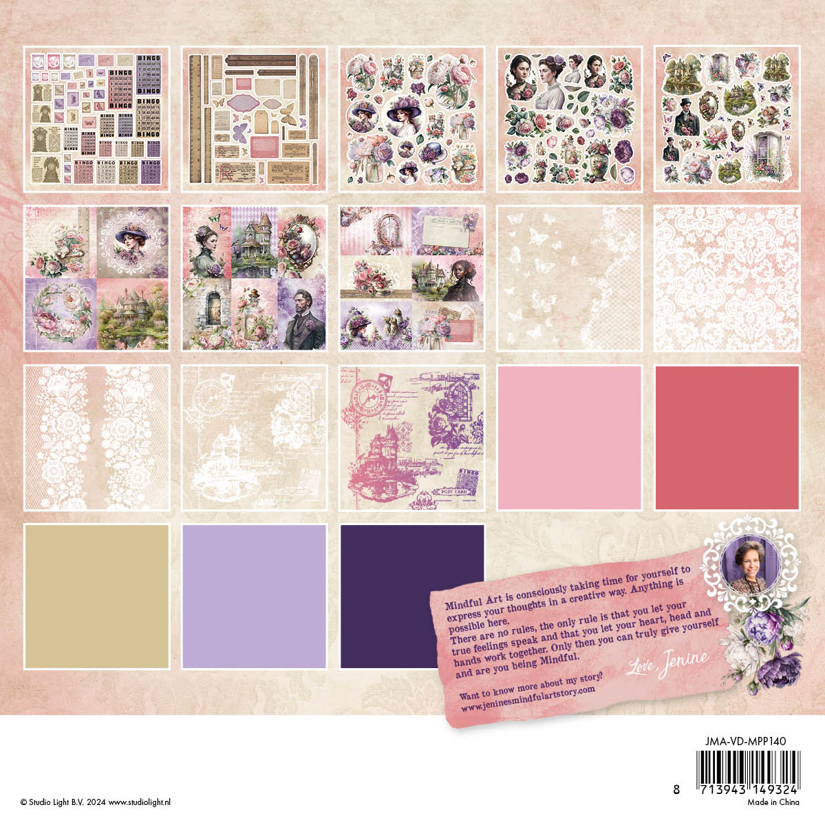 JMA Mixed Paper Pad Vellum, Unicolor & Elements Victorian Dreams 36 SH