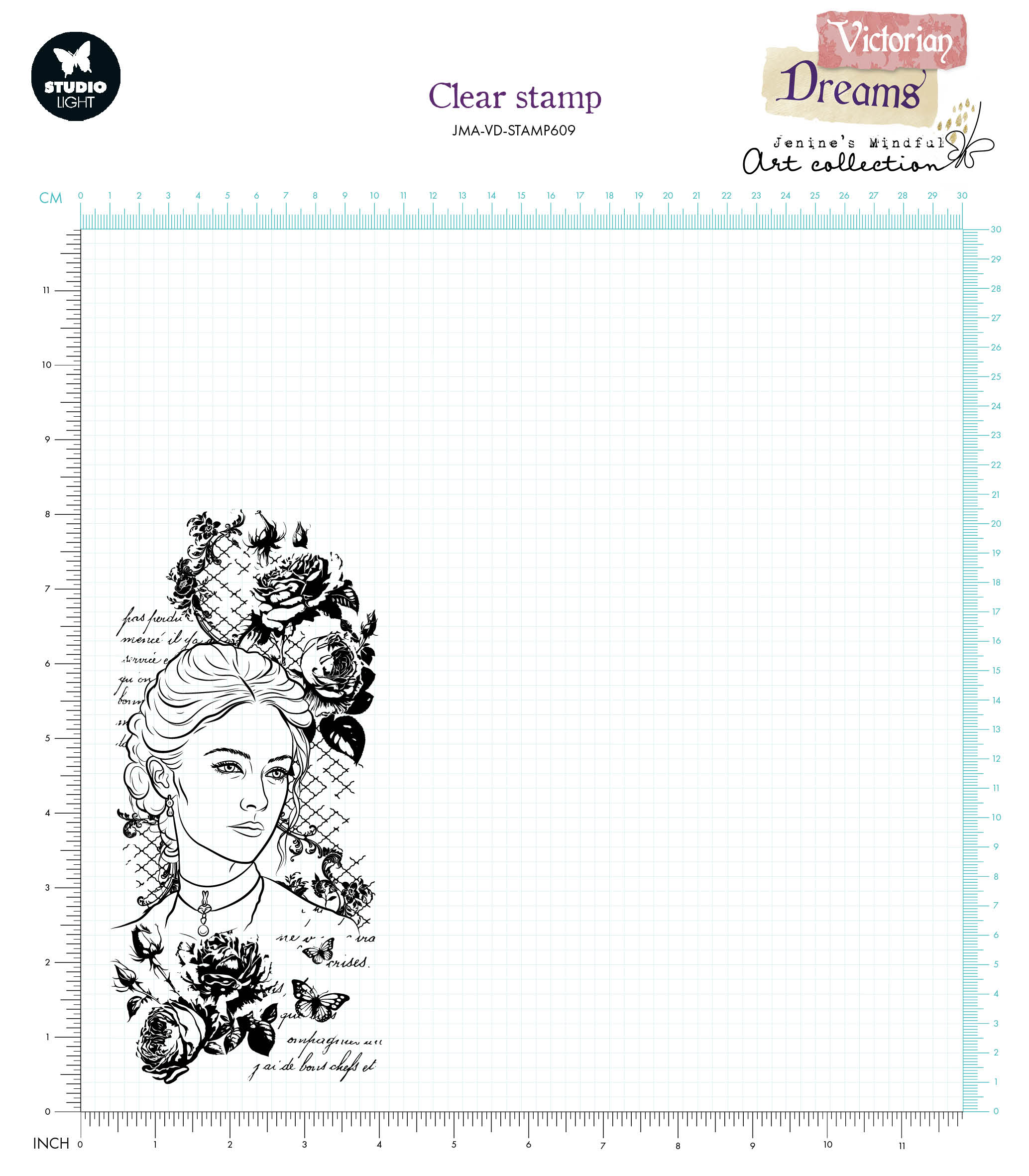 JMA Clear Stamp Victorian Beauty Victorian Dreams 1 PC