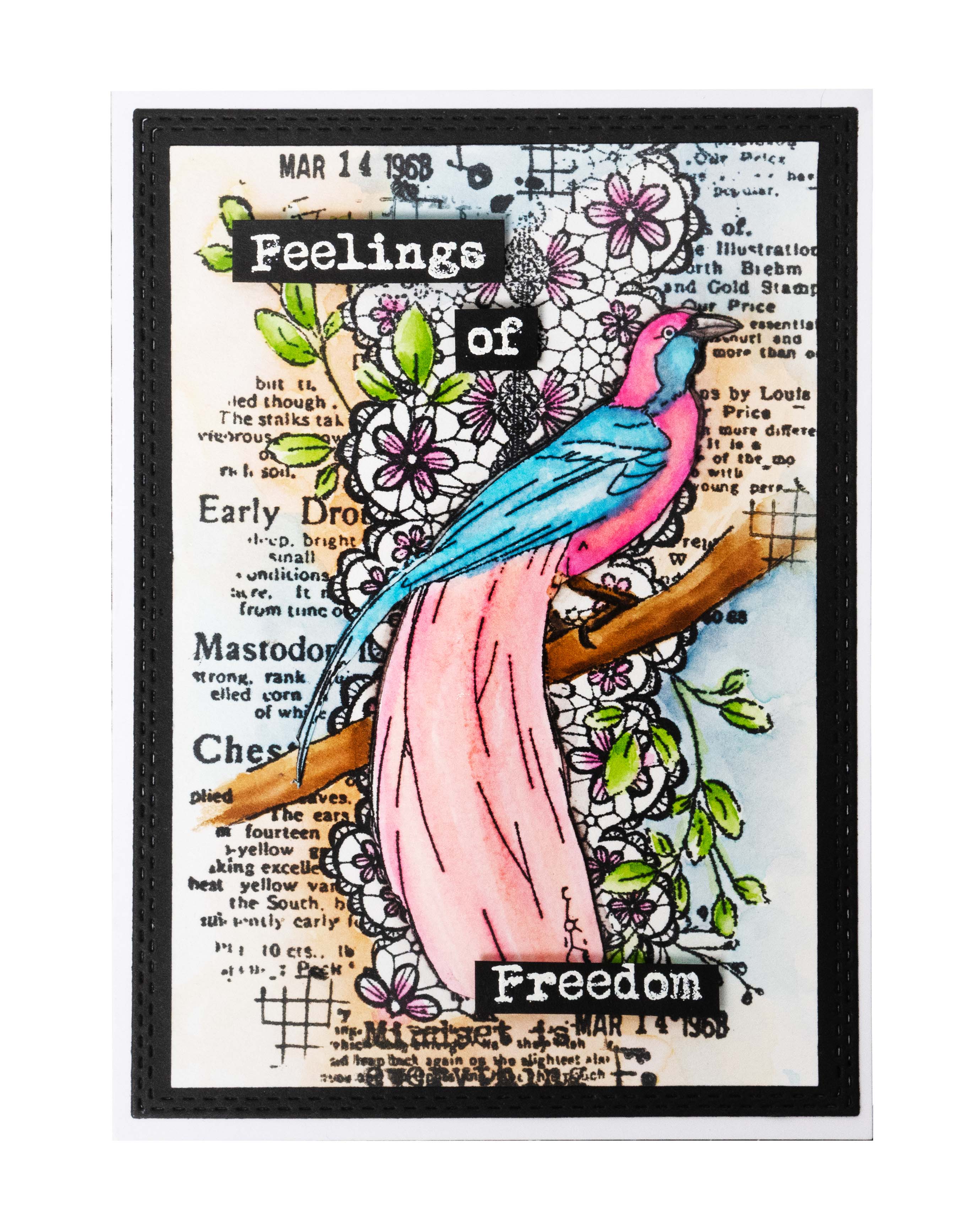 JMA Clear Stamp Birds-Of-Paradise Feelings Of Freedom 92x193x3mm 1 PC nr.421