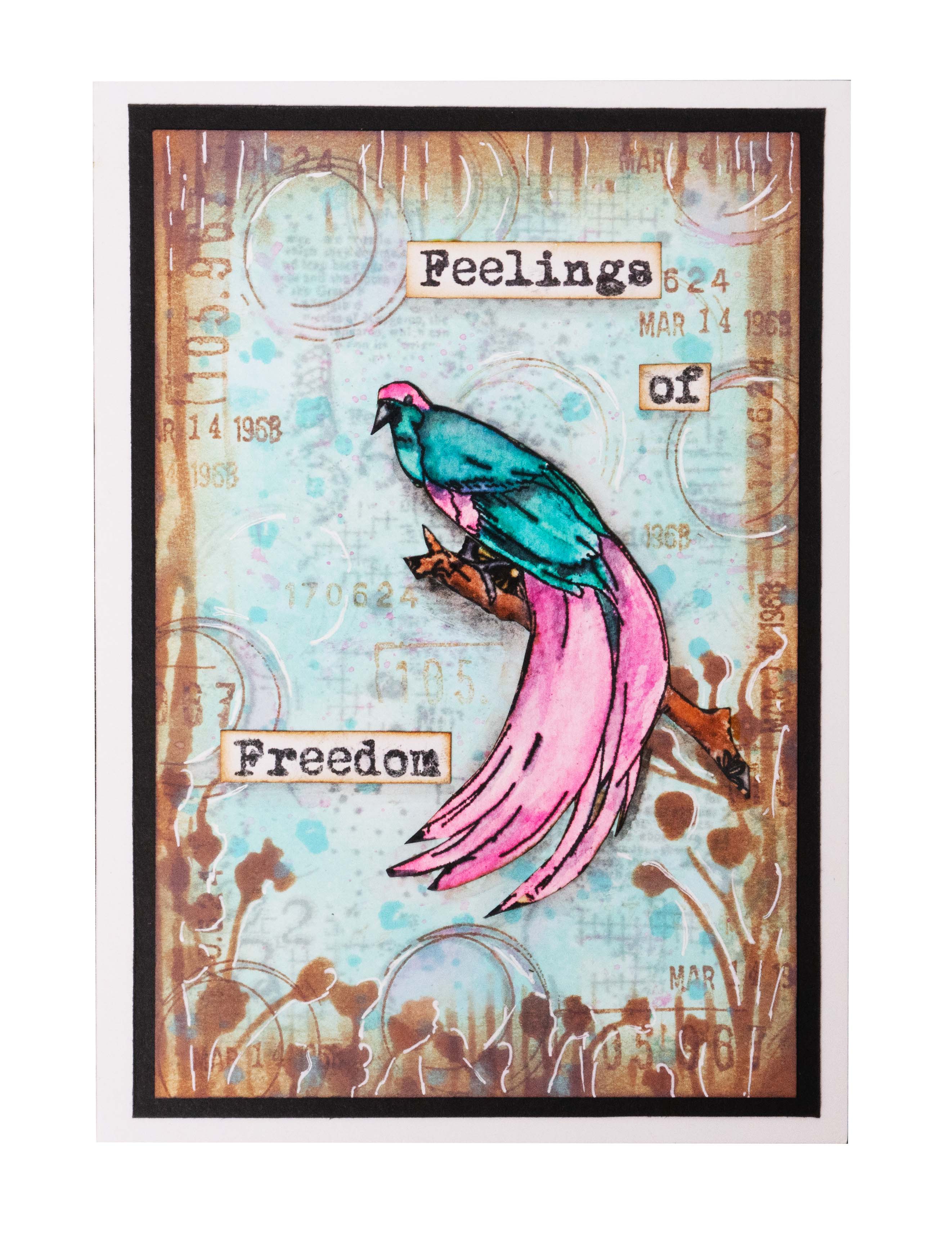 JMA Clear Stamp Birds-Of-Paradise Feelings Of Freedom 92x193x3mm 1 PC nr.421