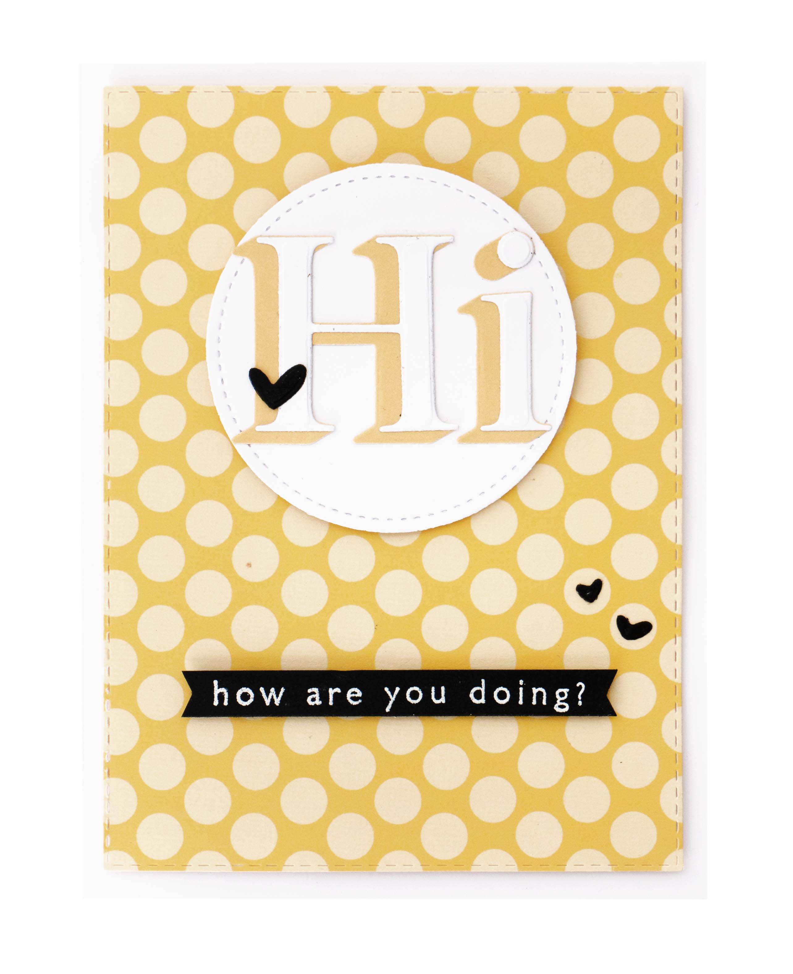 KJ Stamp & Cutting Die Hi Sentiments Essentials 105x148x3mm 9 PC nr.26