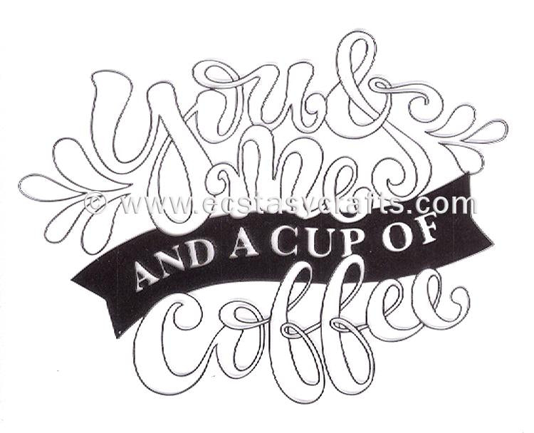 Marianne Design: Clear Stamp - Quote - You & Me And A Cup Of Coffee