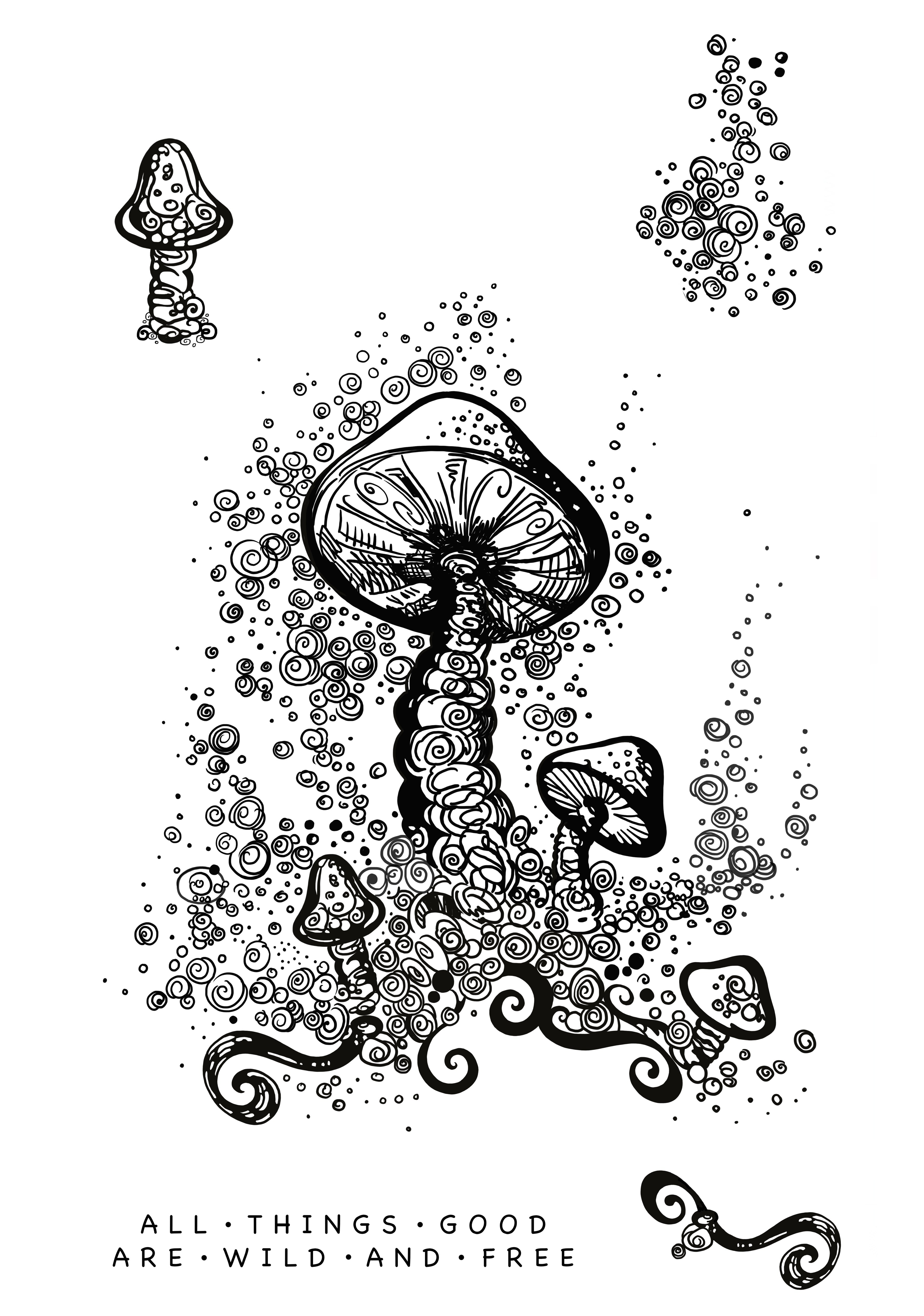 Katkin Krafts Champignon 6 in x 8 in Clear Stamp Set