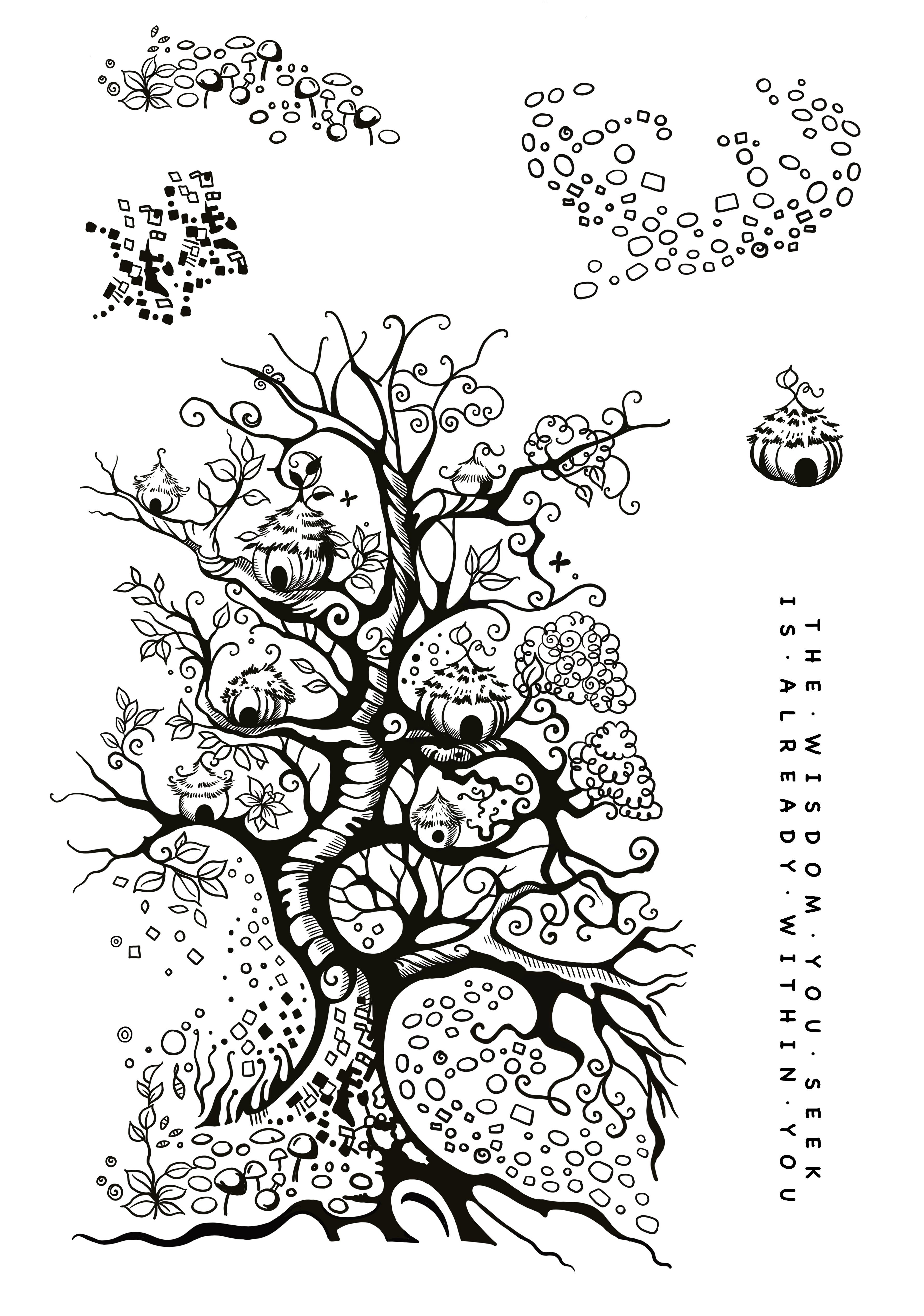 Katkin Krafts Tree Of Life 6 in x 8 in Clear Stamp Set