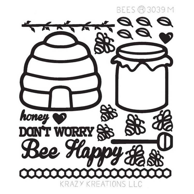 Krazy Kreations Sticker - Bees