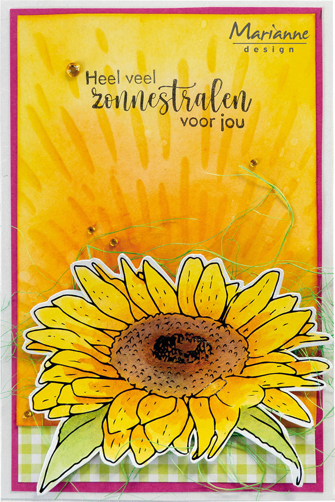 Marianne Design Clear Stamp & Die Set - Tiny's Flowers - Sunflower