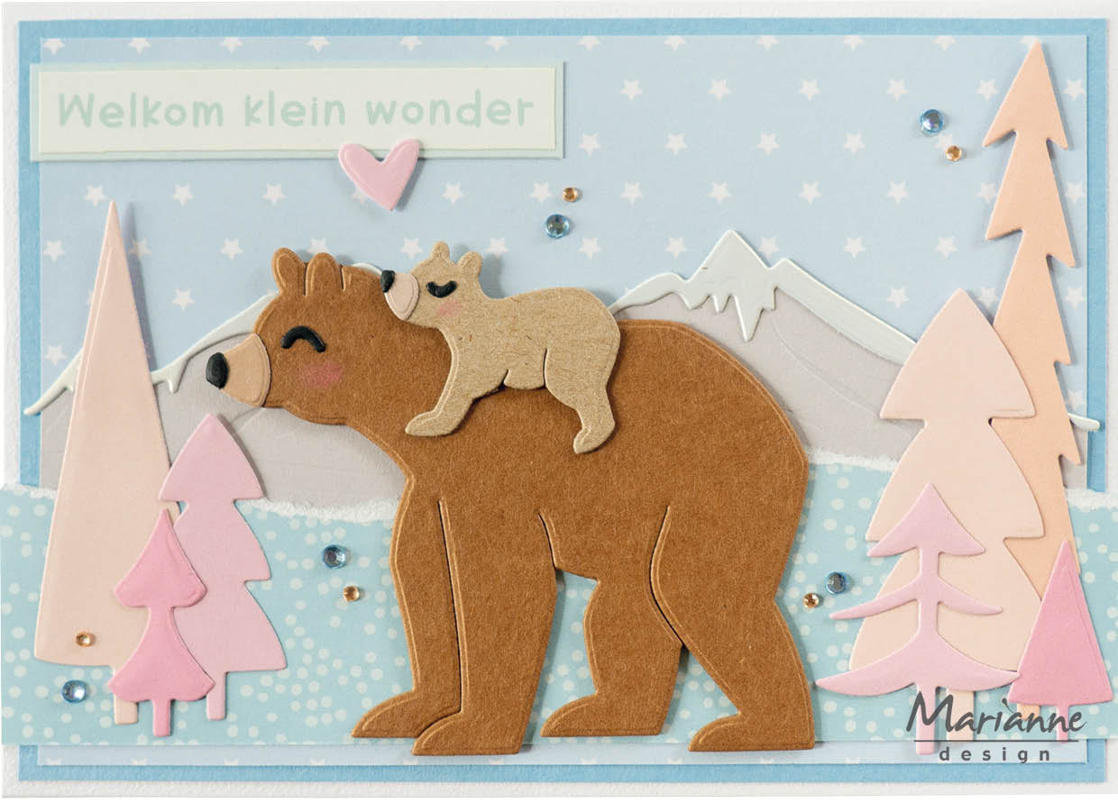 Marianne Design Craftables Die - Bears By Marleen