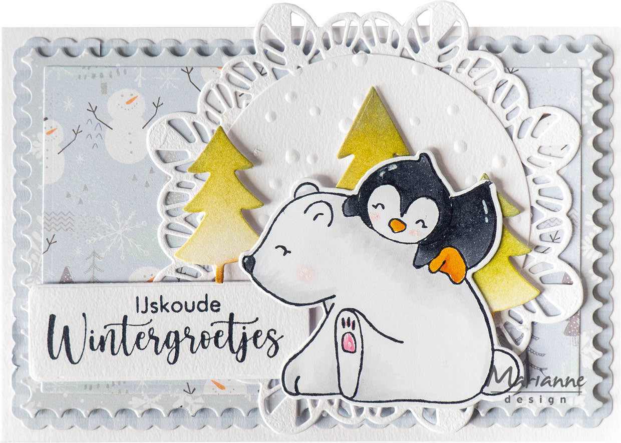 Marianne Design Stamp & Die Set - Bear & Penguin