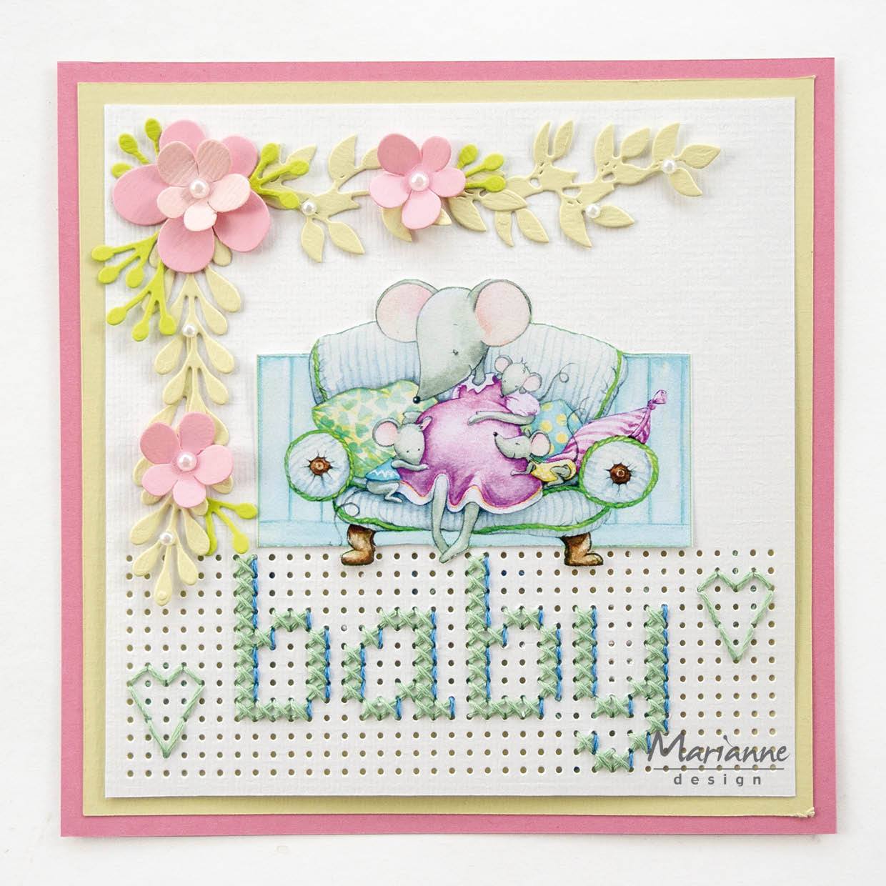 Cutting Sheet Hetty's Mice Baby A4