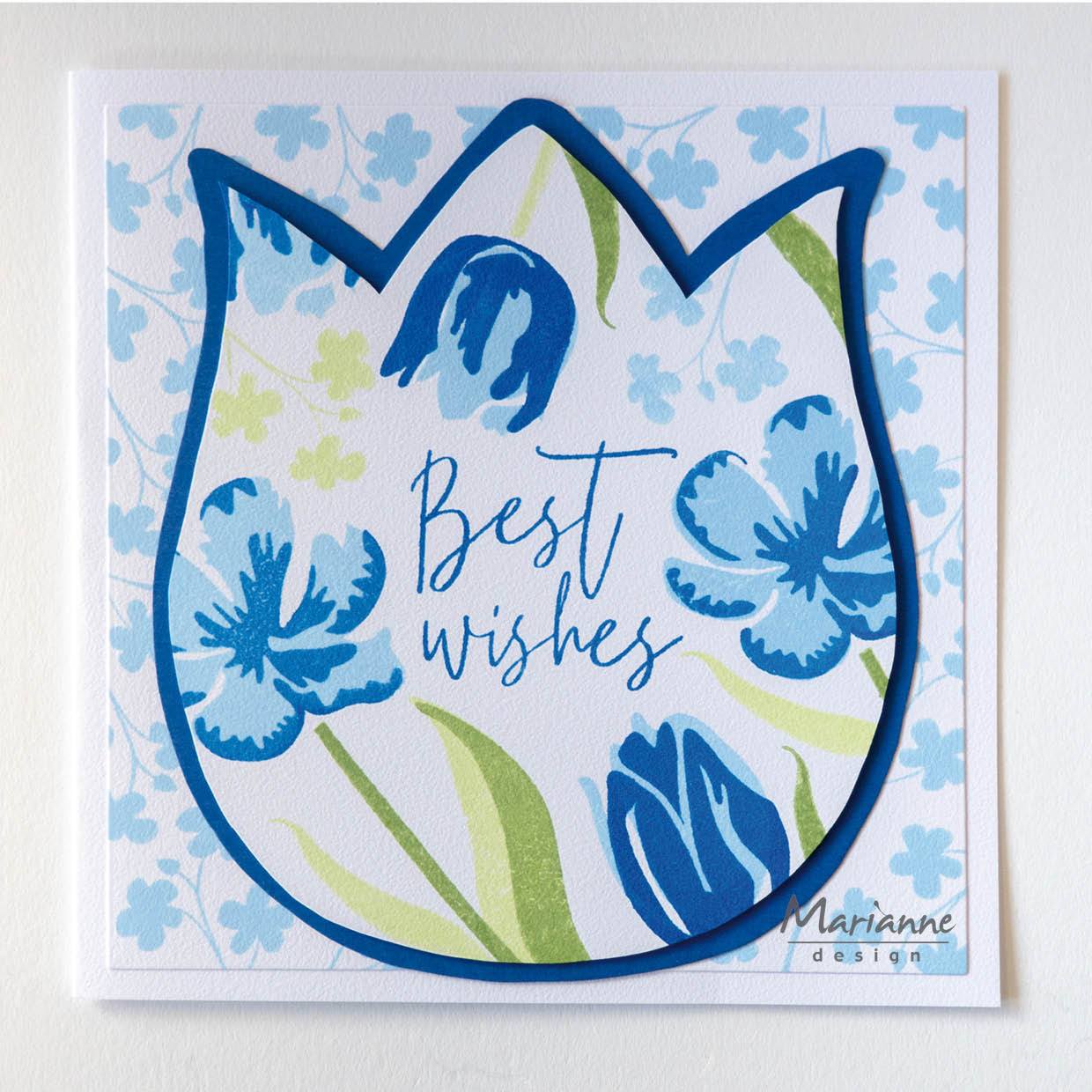 Colorful Silhouettes Tulips Clear Stamps