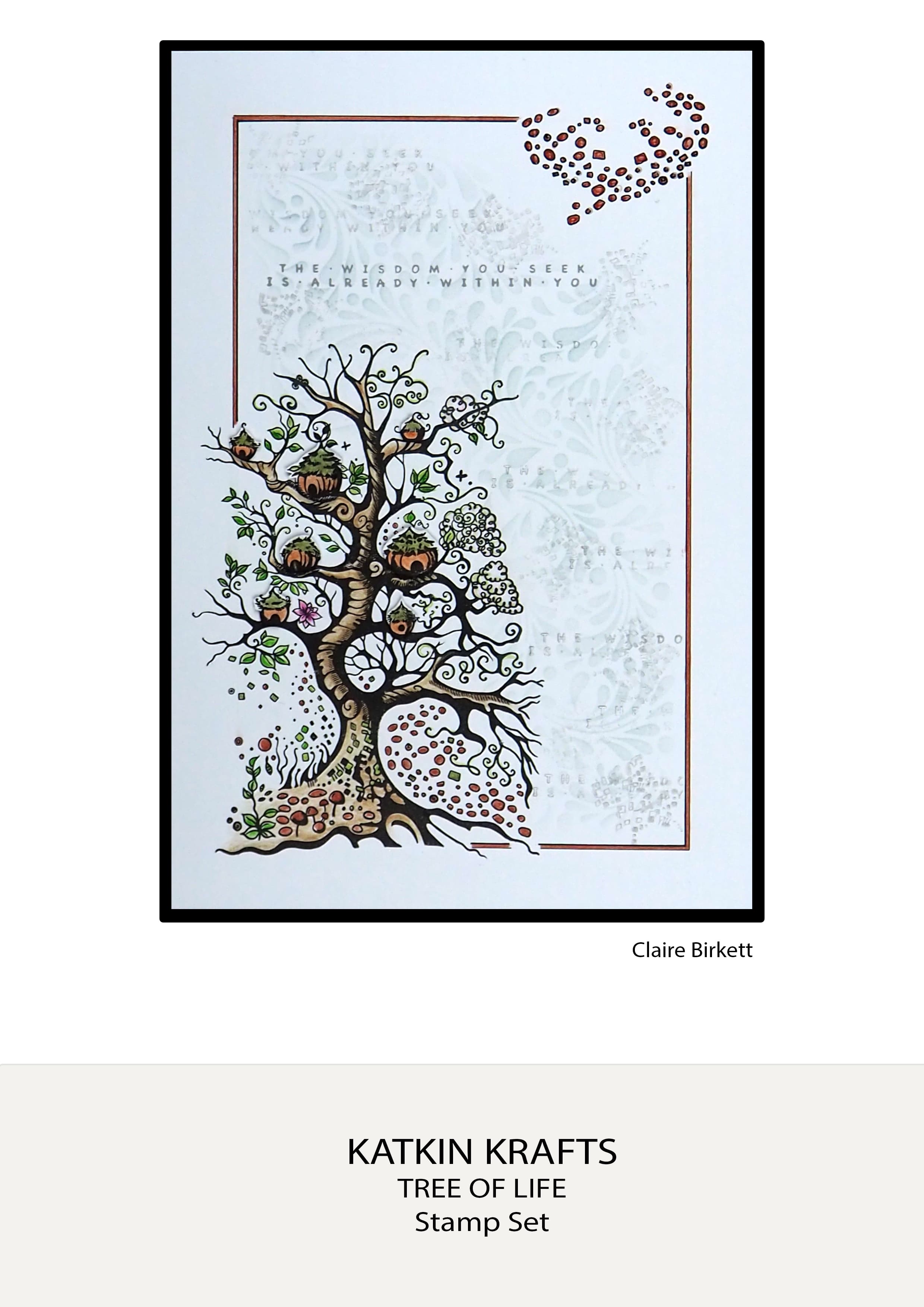 Katkin Krafts Tree Of Life 6 in x 8 in Clear Stamp Set