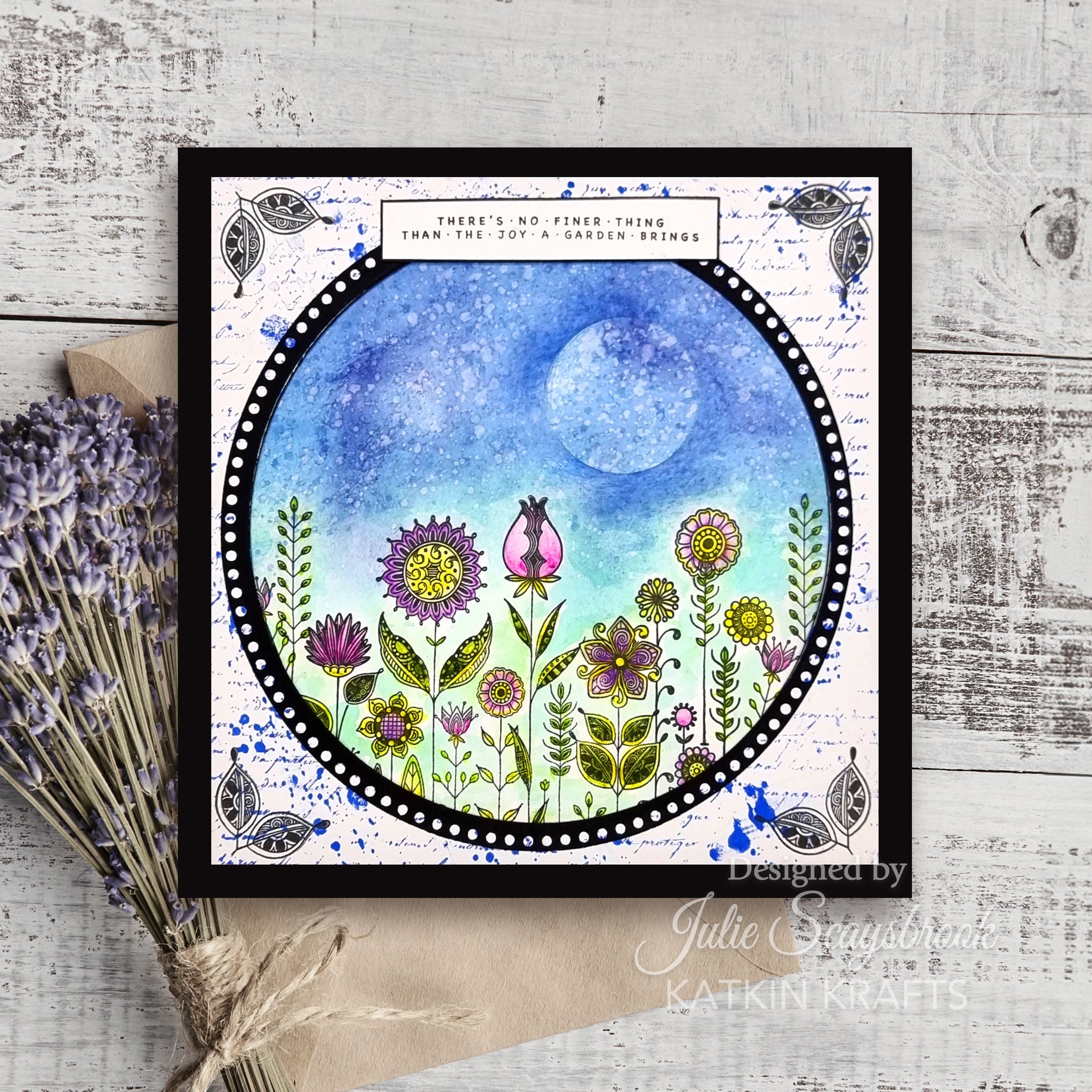 Katkin Krafts Herbaceous Border 6 in x 8 in Clear Stamp Set