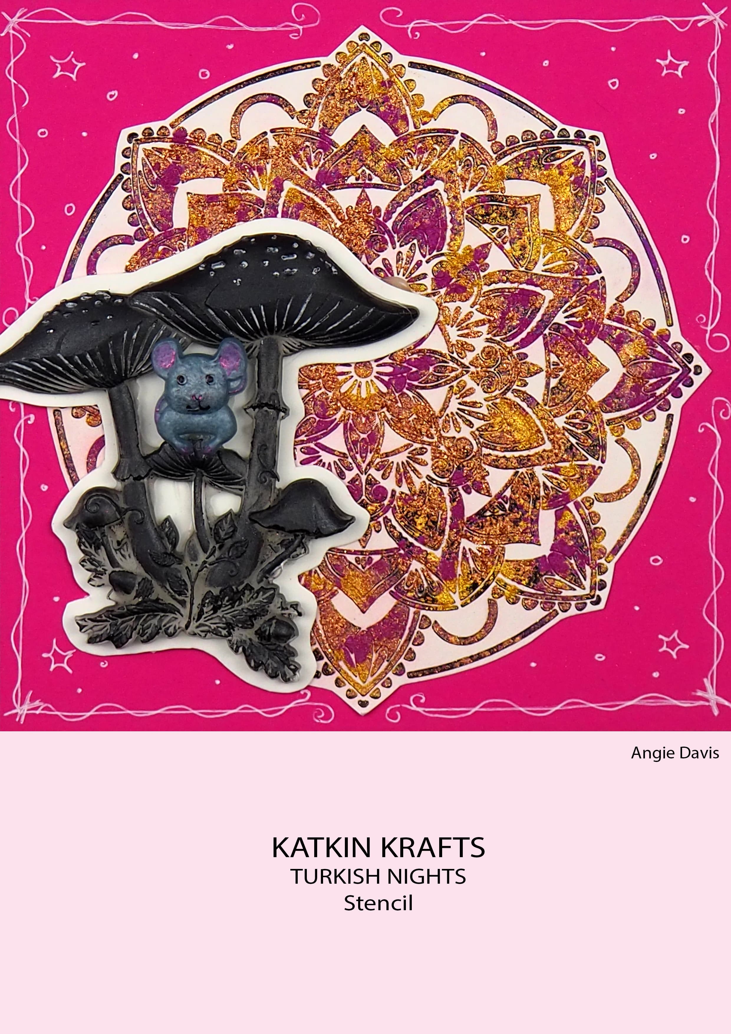 Katkin Krafts Turkish Nights 7 in x 7 in Stencil