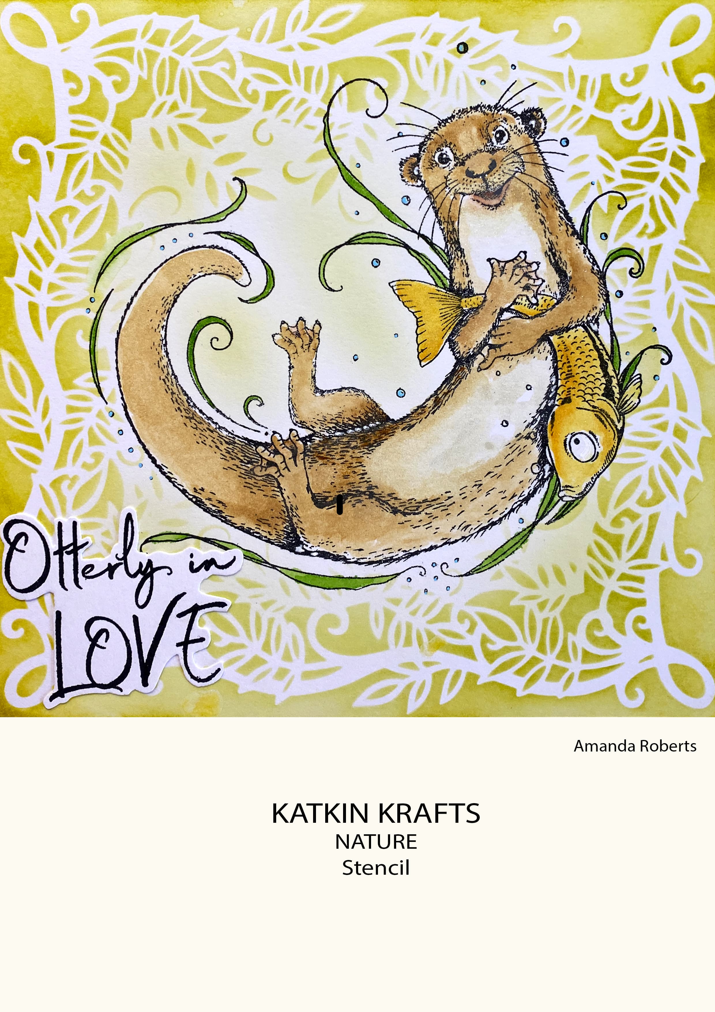 Katkin Krafts Nature 7 in x 7 in Stencil