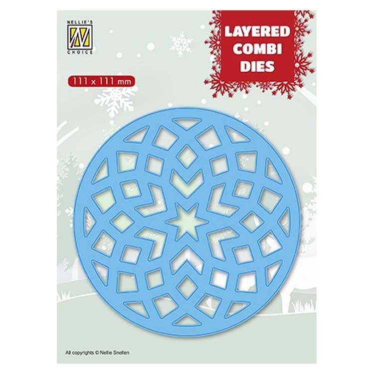 Nellie's Choice Layered Combi Dies Round Stars B