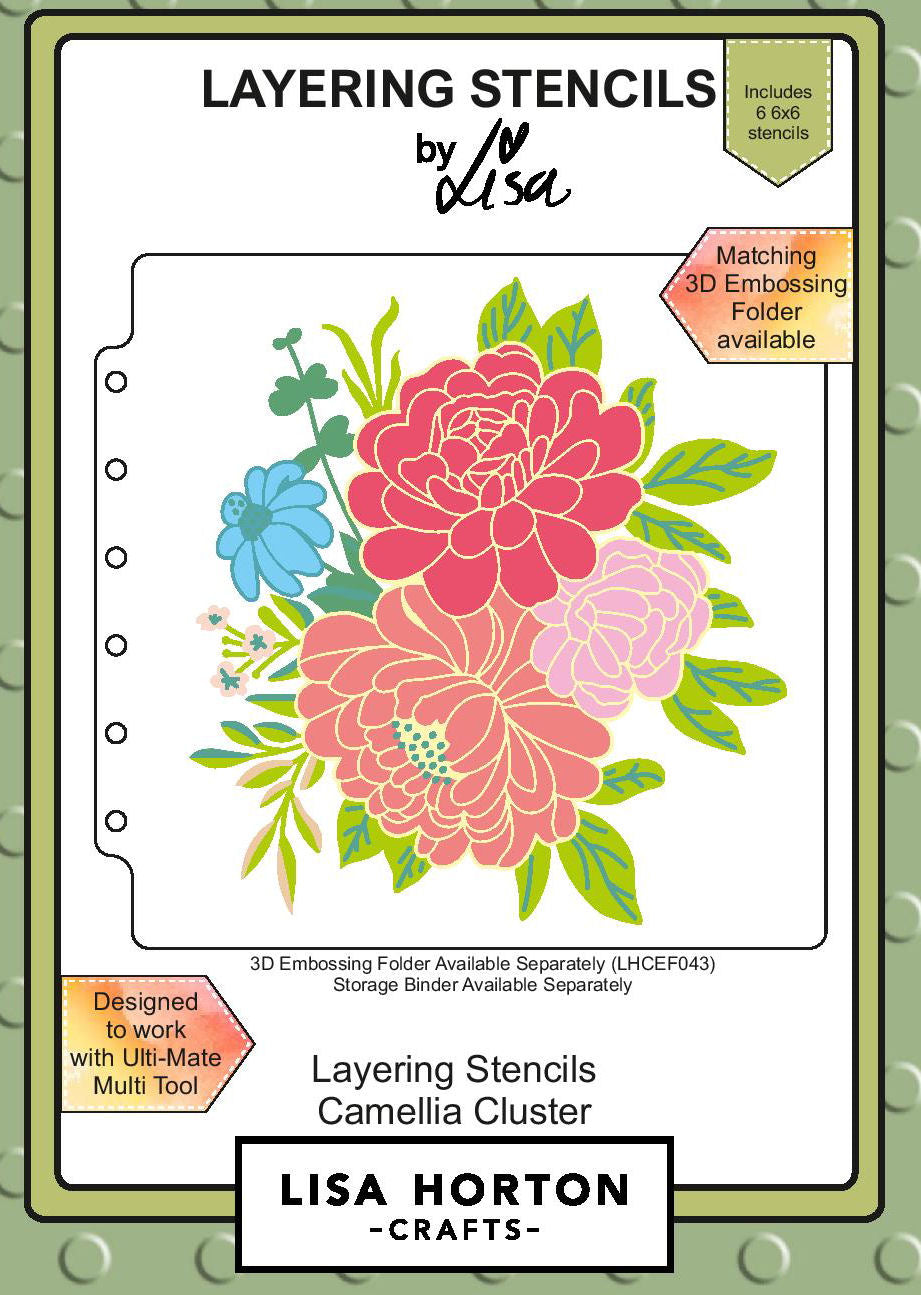Camellia Cluster Layering Stencils