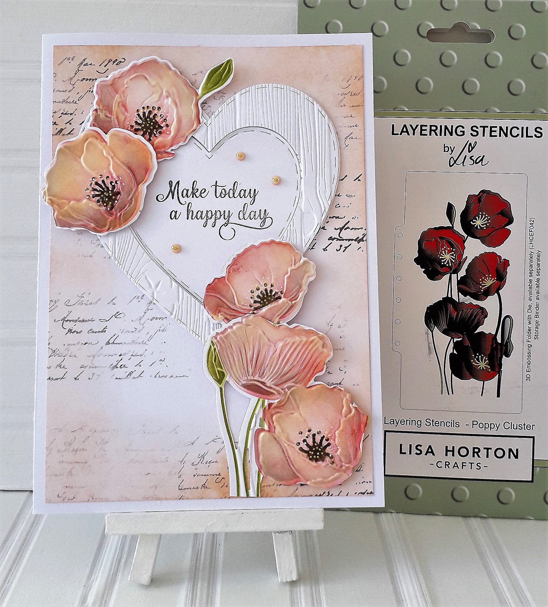 Lisa Horton Crafts Poppy Cluster Slimline Layering Stencils