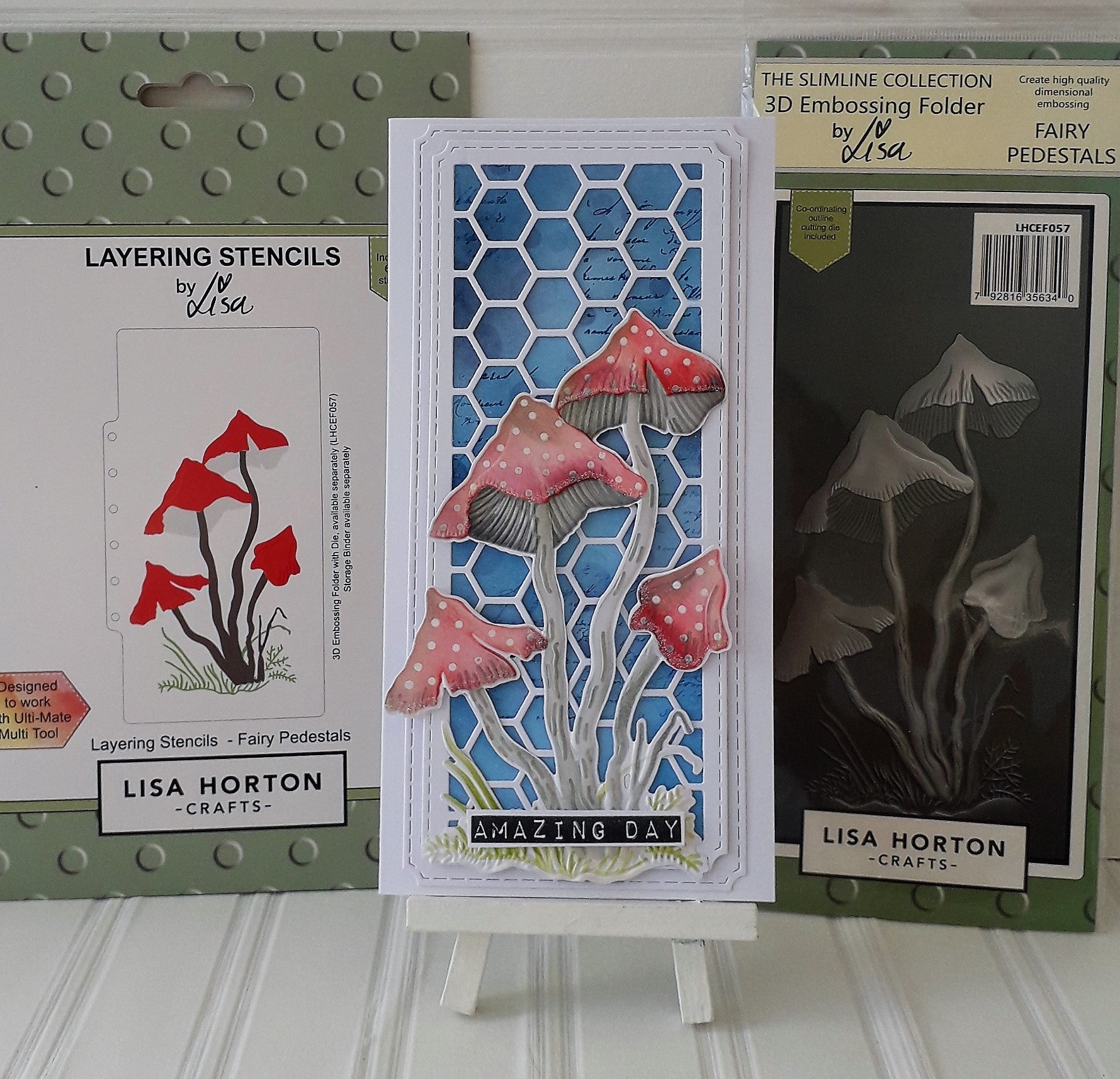 Lisa Horton Crafts Fairy Pedestals Slimline Layering Stencils