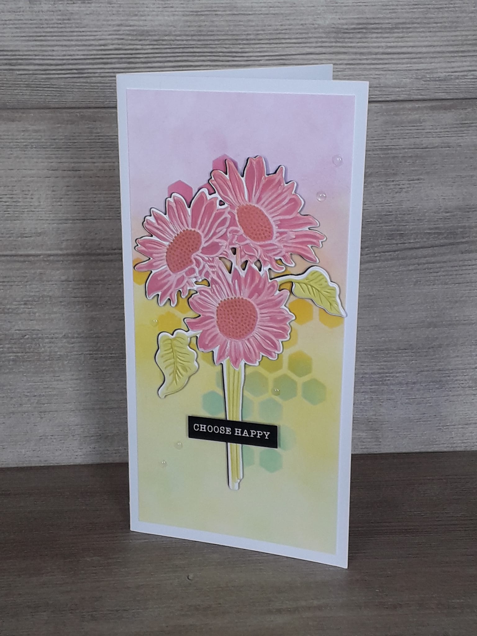 Lisa Horton Crafts Sunflower Spray Slimline Layering Stencils