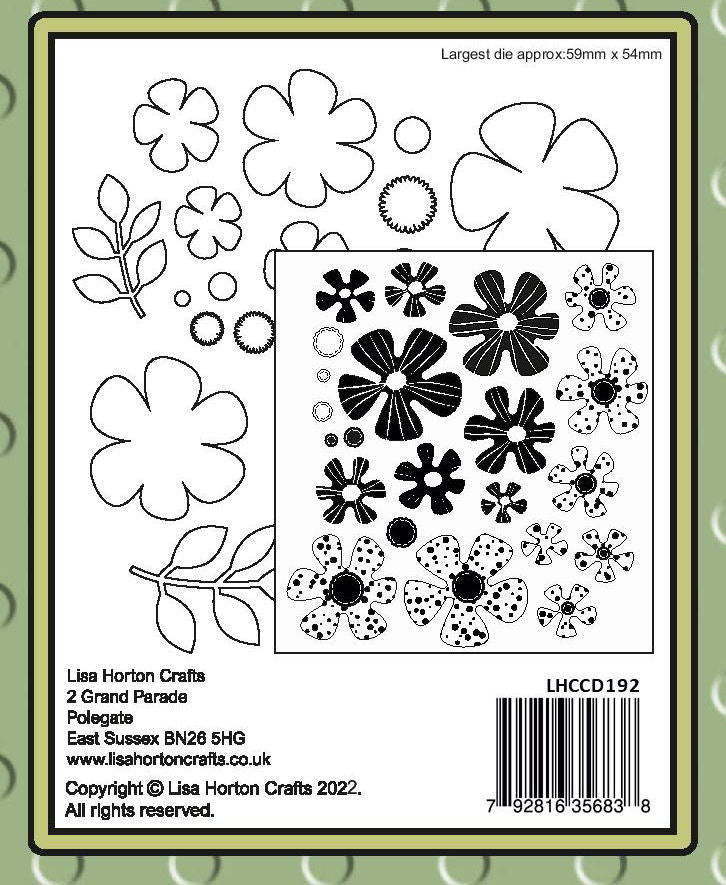 Lisa Horton Die & Stamp Set - Floral Pocket Petals