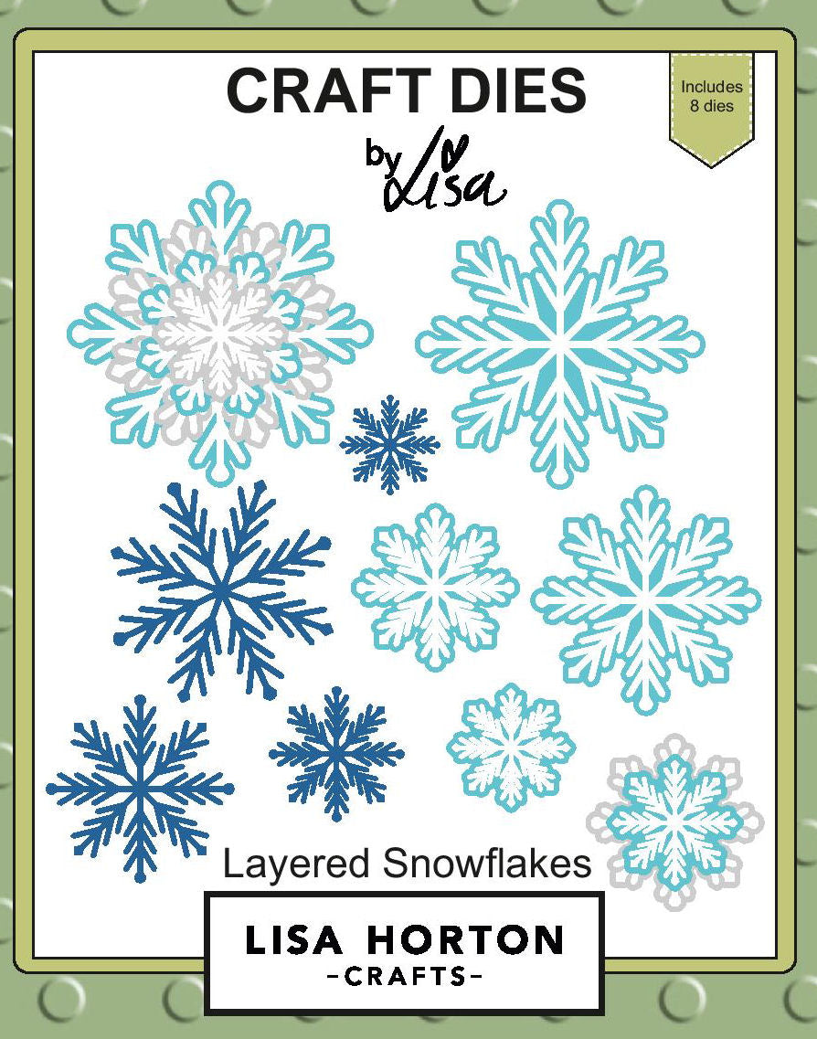 Lisa Horton Die Set - Layered Snowflakes